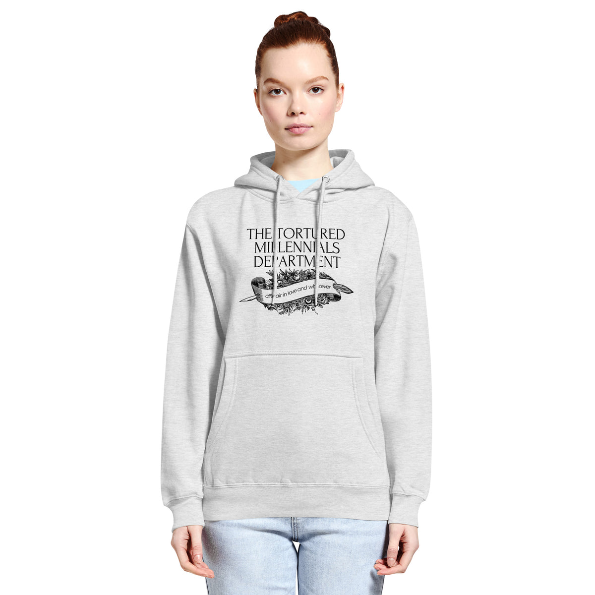 The Tortured Millennials Department Hoodie | Funny Millennial Parody Sweatshirt - Spinsterly Co