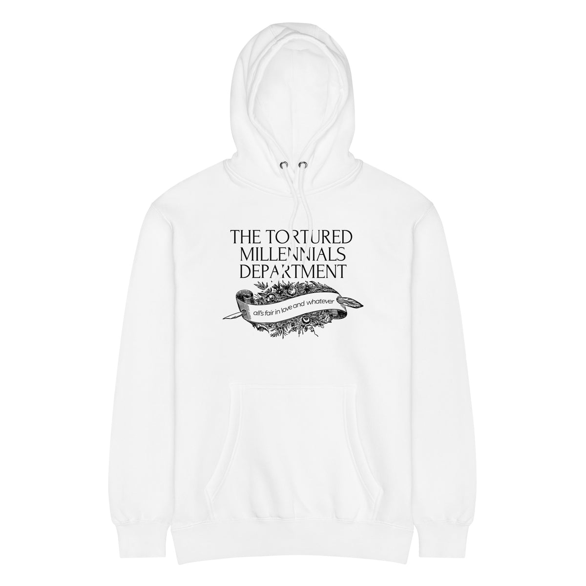 The Tortured Millennials Department Hoodie | Funny Millennial Parody Sweatshirt - Spinsterly Co