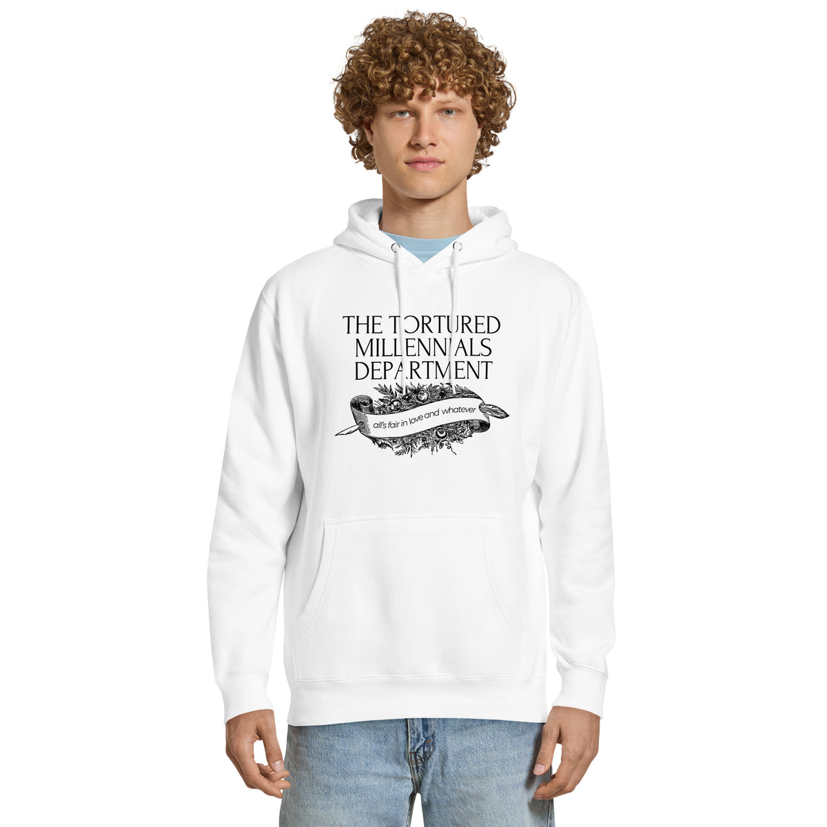 The Tortured Millennials Department Hoodie | Funny Millennial Parody Sweatshirt - Spinsterly Co