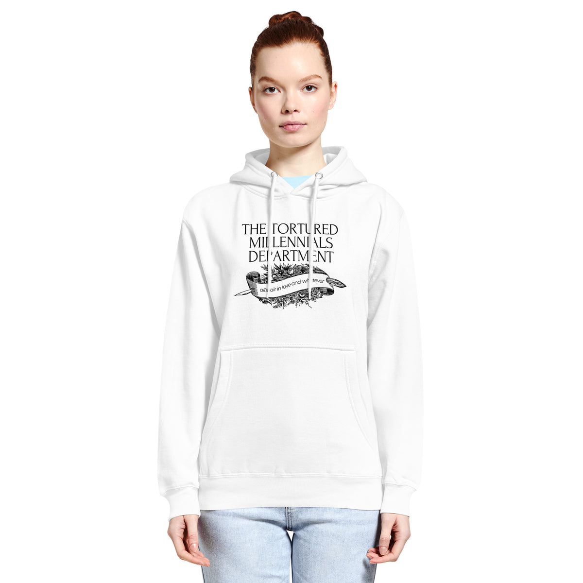 The Tortured Millennials Department Hoodie | Funny Millennial Parody Sweatshirt - Spinsterly Co