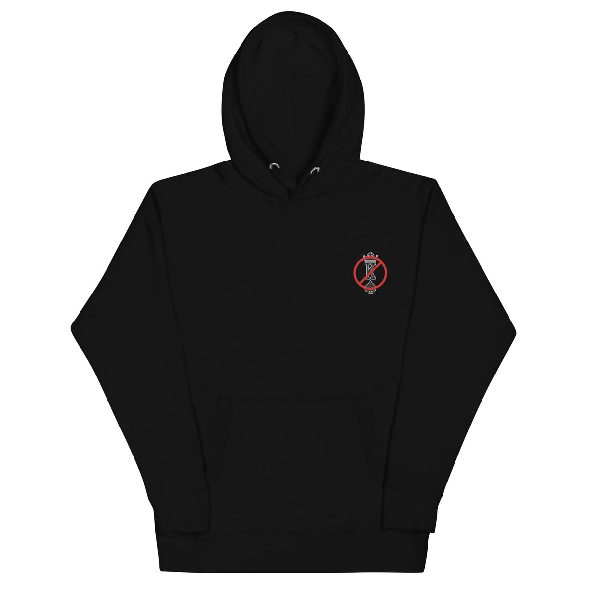No Kings Embroidered Hoodie | Anti-Monarchy Graphic Pullover Sweatshirt - Spinsterly Co