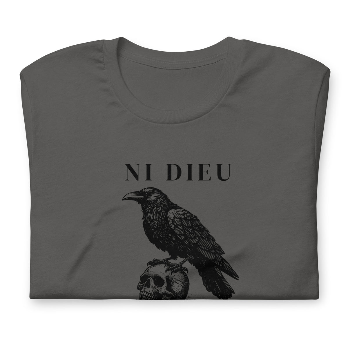 Ni Dieu Ni Maître T-Shirt | No God No Master Raven Skull Graphic Tee - Spinsterly Co