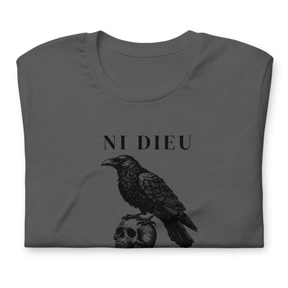 Ni Dieu Ni Maître T-Shirt | No God No Master Raven Skull Graphic Tee - Spinsterly Co