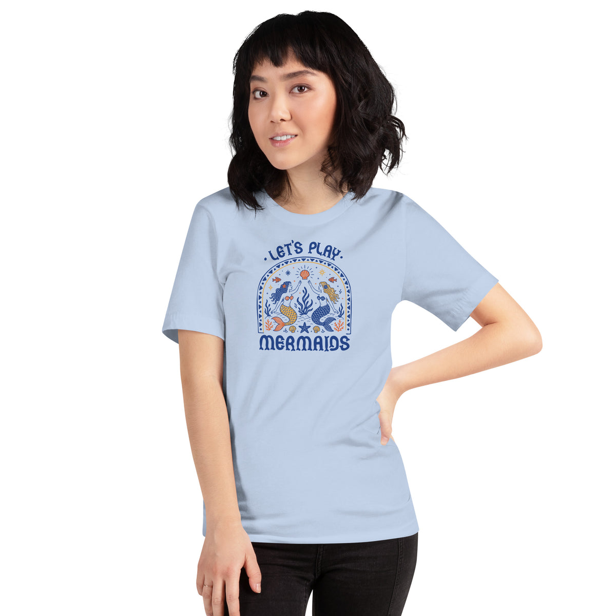 Let’s Play Mermaids T-Shirt | Mermaid Graphic Summer Tee - Spinsterly Co