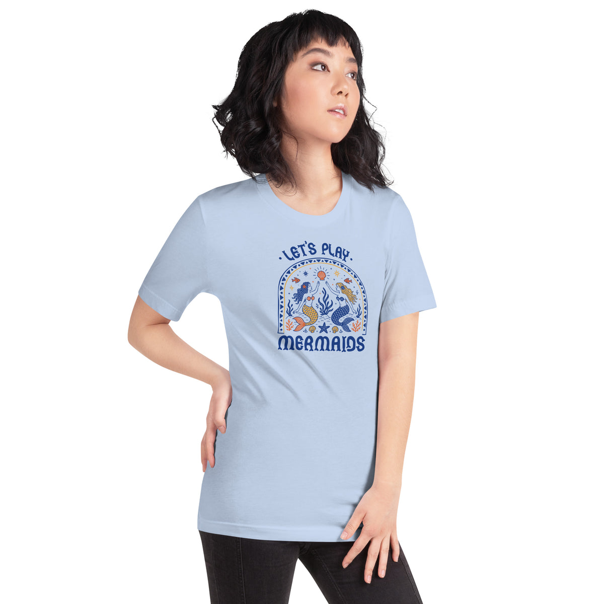 Let’s Play Mermaids T-Shirt | Mermaid Graphic Summer Tee - Spinsterly Co