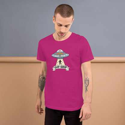 Gay-Ship UFO T-Shirt | Funny LGBTQIA+ Pride Graphic Tee - Spinsterly Co