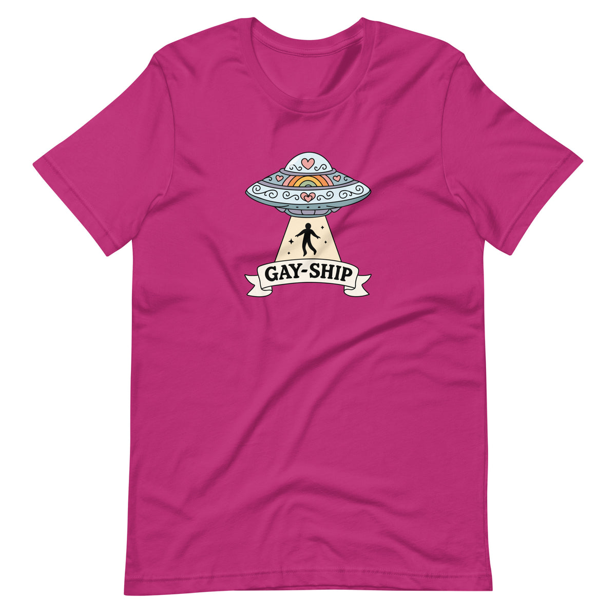 Gay-Ship UFO T-Shirt | Funny LGBTQIA+ Pride Graphic Tee - Spinsterly Co
