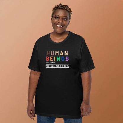 Human Beings Colors May Vary T-Shirt | Inclusive Pride Graphic Tee - Spinsterly Co