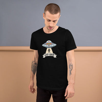 Gay-Ship UFO T-Shirt | Funny LGBTQIA+ Pride Graphic Tee - Spinsterly Co