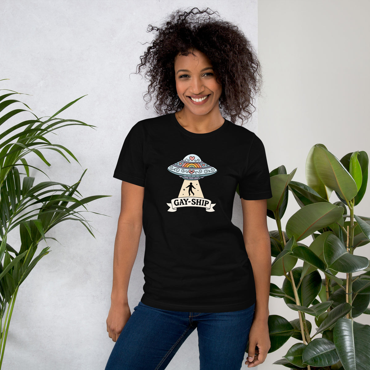 Gay-Ship UFO T-Shirt | Funny LGBTQIA+ Pride Graphic Tee - Spinsterly Co