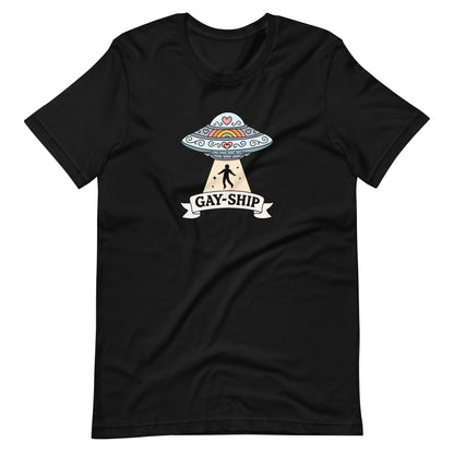 Gay-Ship UFO T-Shirt | Funny LGBTQIA+ Pride Graphic Tee - Spinsterly Co
