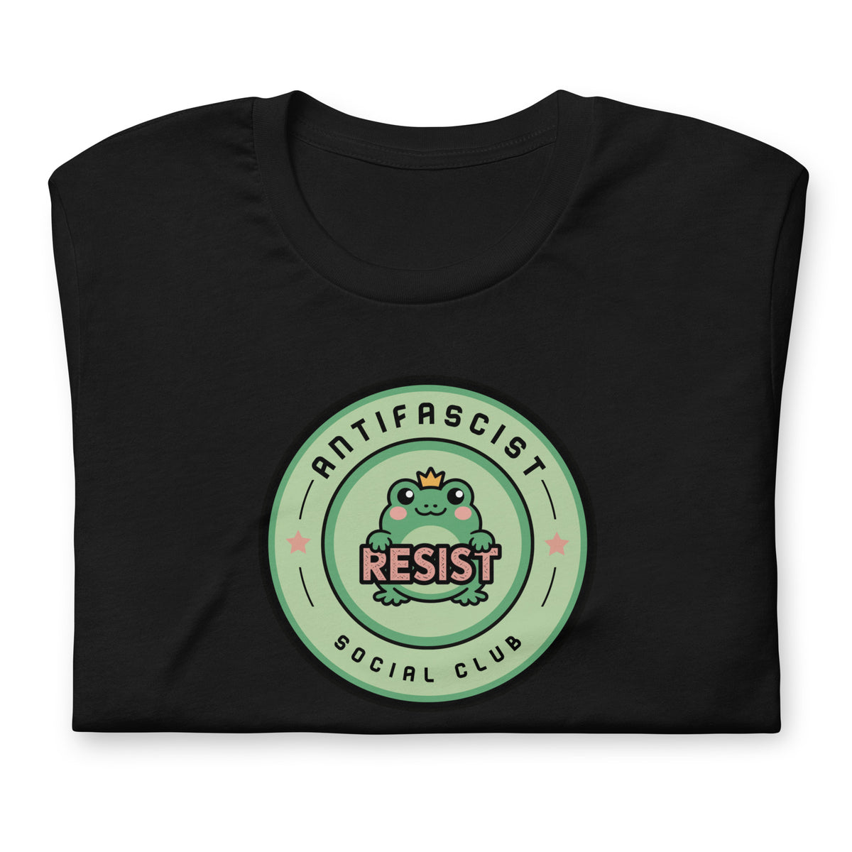 Antifascist Social Club Kawaii Frog Resist T-Shirt | Political Activist Tee - Spinsterly Co