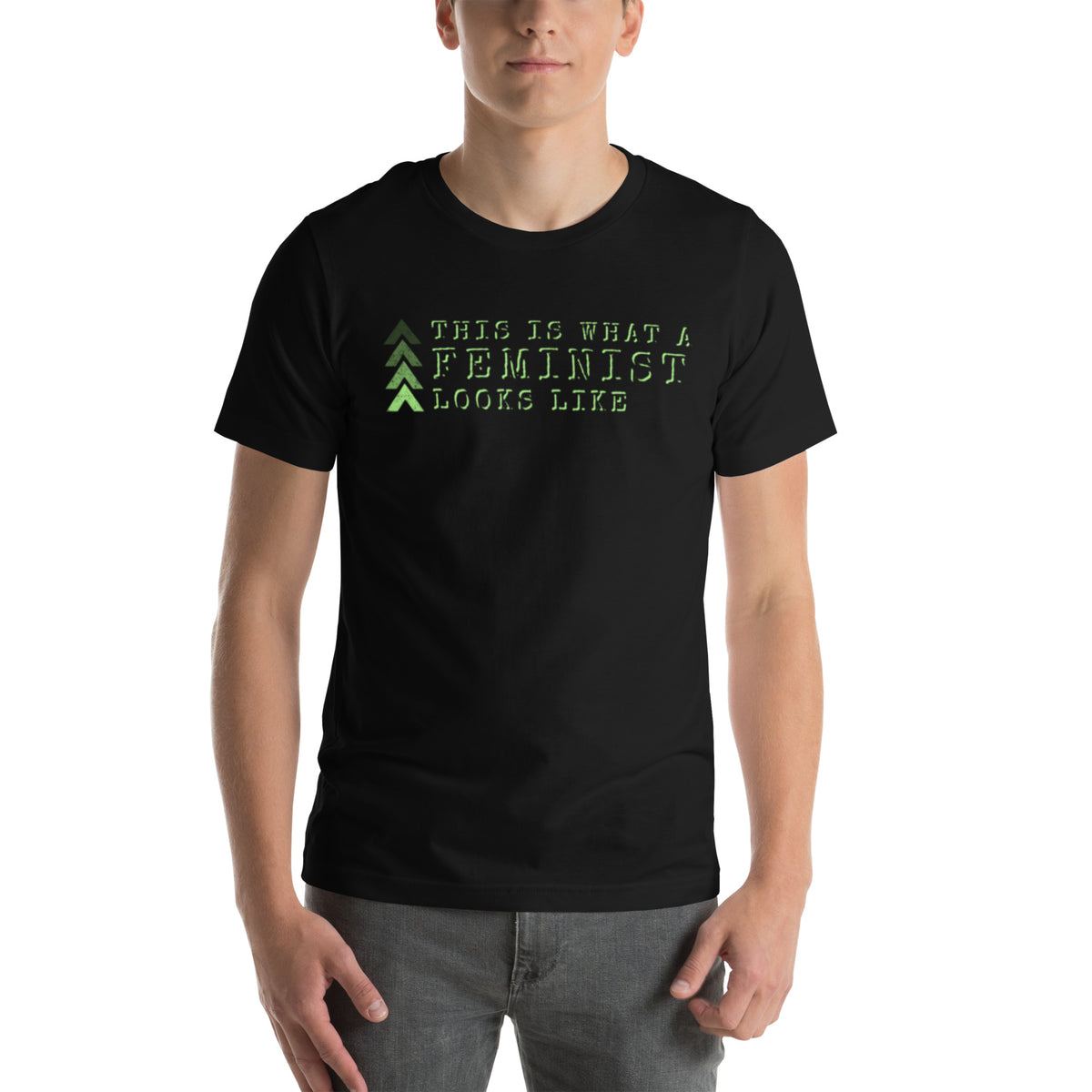 This Is What a Feminist Looks Like T-Shirt | Military Stencil Feminist Graphic Tee - Spinsterly Co