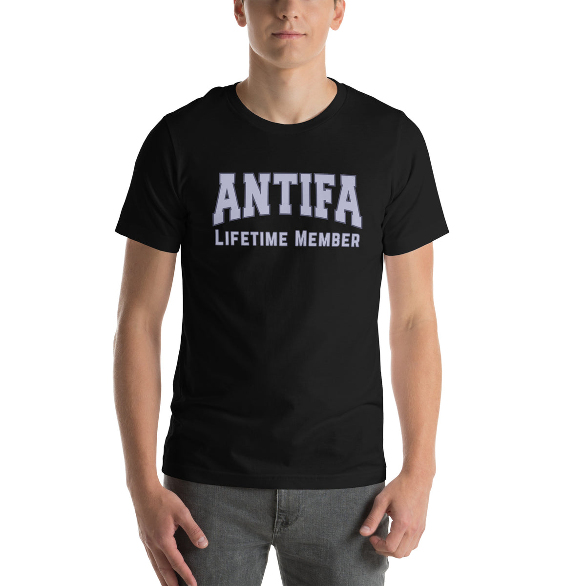 Antifa Lifetime Member T-Shirt | Anti-Fascist Collegiate Graphic Tee - Spinsterly Co