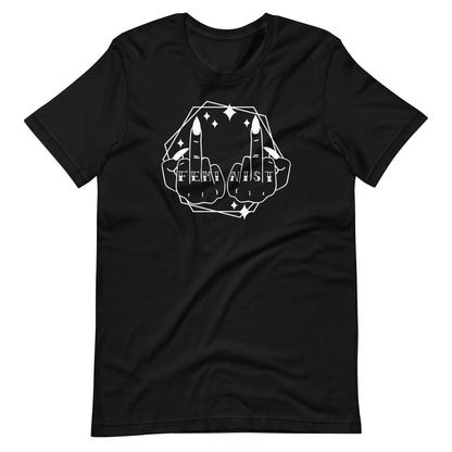 Feminist Knuckle Tattoo T-Shirt | Middle Finger Witchy Graphic Tee - Spinsterly Co