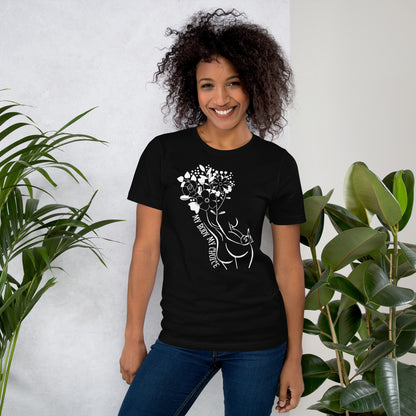 My Body My Choice T-Shirt | Floral Feminist Line Art Graphic Tee - Spinsterly Co
