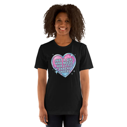 Snacky Snacks T-Shirt — Kawaii Holographic Heart Graphic Tee - Spinsterly Co