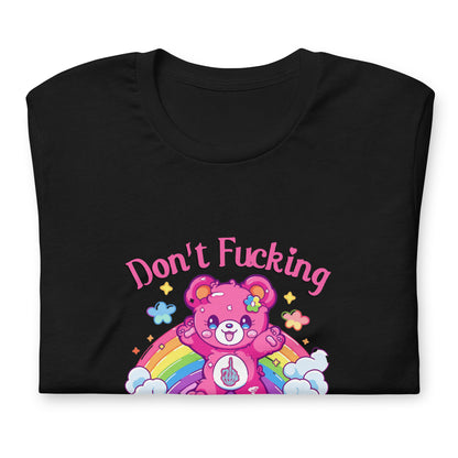 Don't F*cking Care Bear T-Shirt | Funny Kawaii Dark Humor Graphic Tee - Spinsterly Co