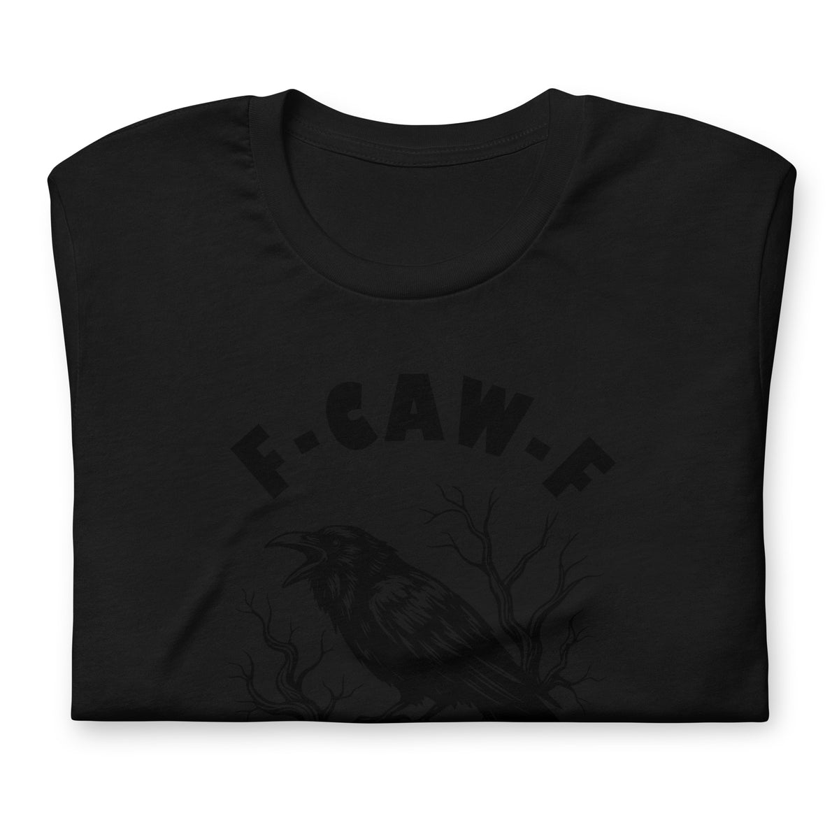 F-CAW-F Raven Skull Graphic T-Shirt | Dark Humor Unisex Tee - Spinsterly Co