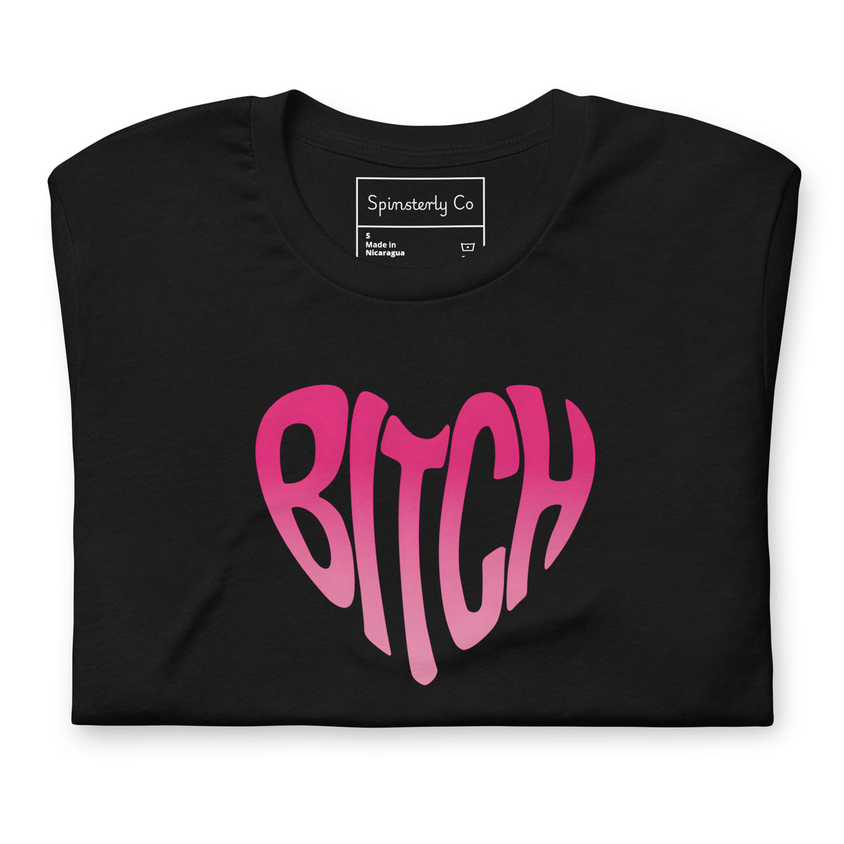 Bitch Heart Retro Bubble Graphic T-Shirt | Funny Feminist Sassy Tee - Spinsterly Co