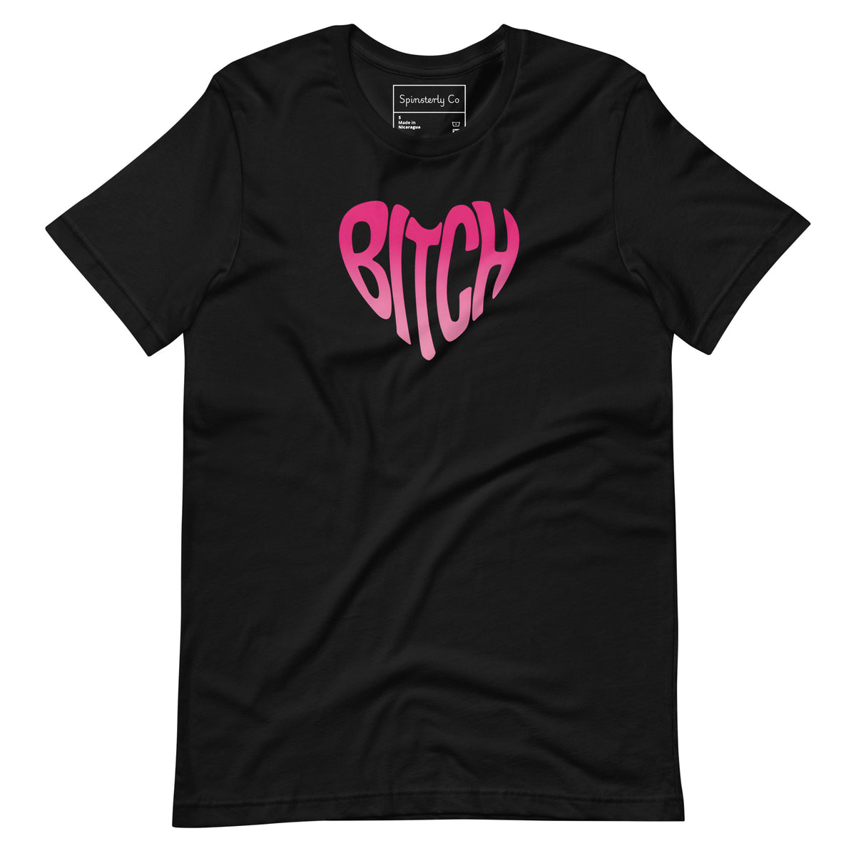 Bitch Heart Retro Bubble Graphic T-Shirt | Funny Feminist Sassy Tee - Spinsterly Co