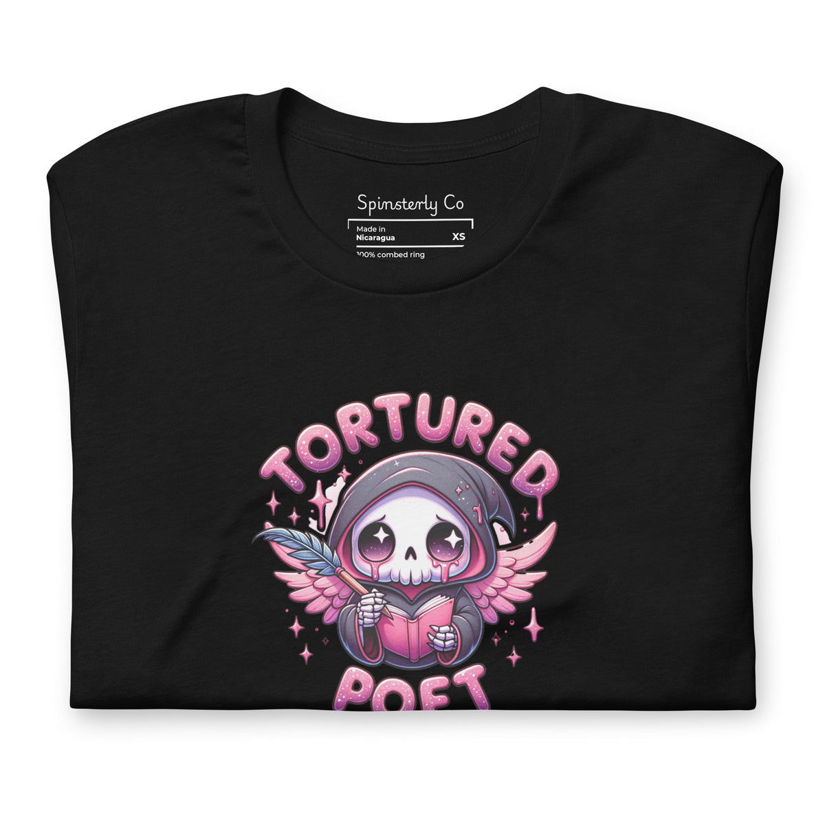 Tortured Poet Kawaii Grim Goth Unisex T-Shirt | Dark Academia Gift - Spinsterly Co