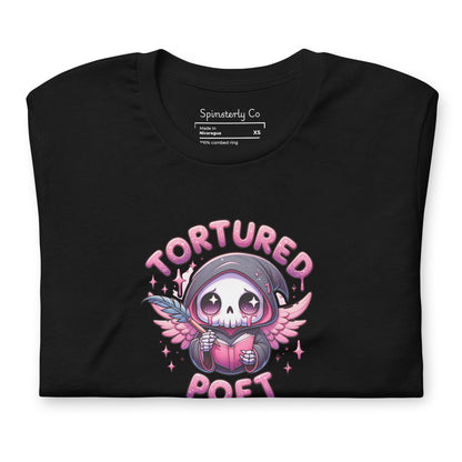 Tortured Poet Kawaii Grim Goth Unisex T-Shirt | Dark Academia Gift - Spinsterly Co