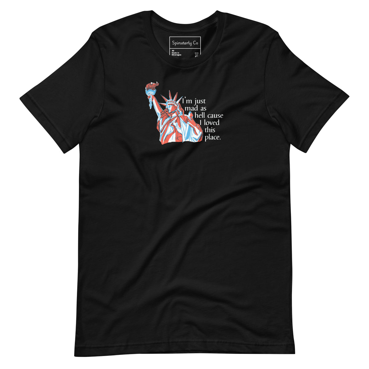 Mad as Hell Statue of Liberty T-Shirt | Patriotic Protest Graphic Tee - Spinsterly Co