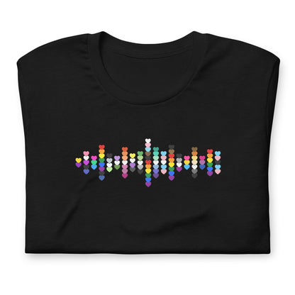 Pride Hearts Unisex T-Shirt | LGBTQIA+ Graphic Tee - Spinsterly Co