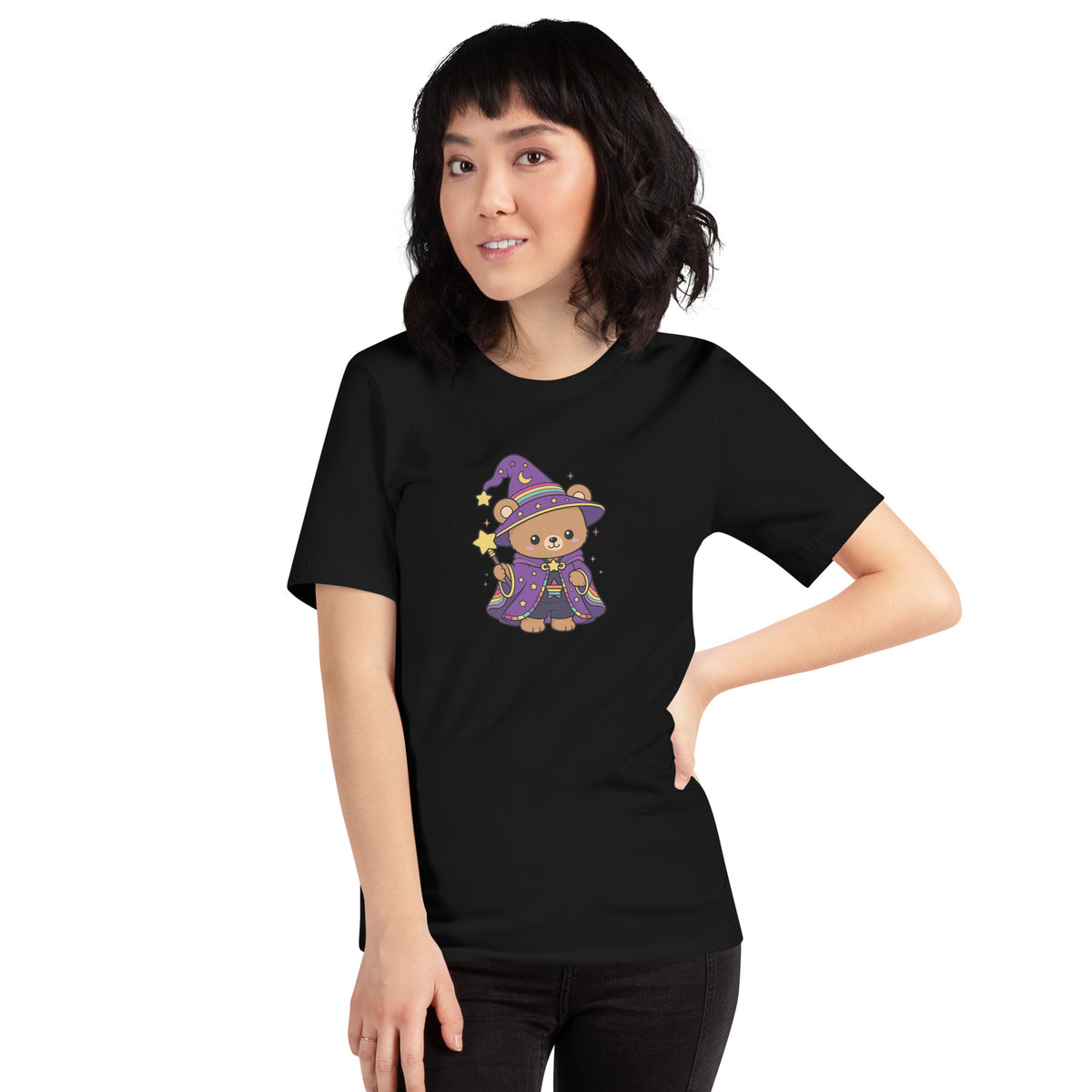 Wizard Bear Pride T-Shirt | Kawaii LGBTQ Rainbow Wizard Graphic Tee - Spinsterly Co