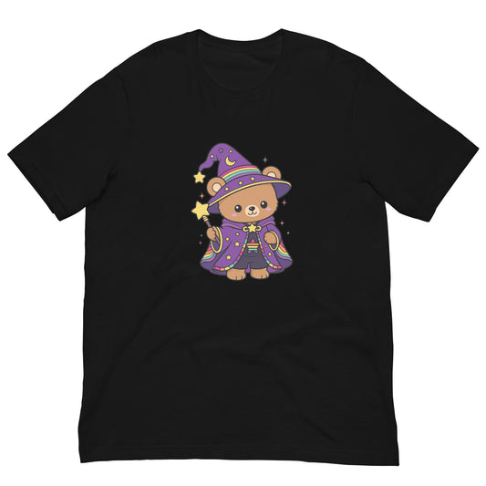 Wizard Bear Pride T-Shirt | Kawaii LGBTQ Rainbow Wizard Graphic Tee - Spinsterly Co
