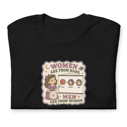 Women Are From Mars, Men Are From Women | Retro Feminist Graphic Tee - Spinsterly Co