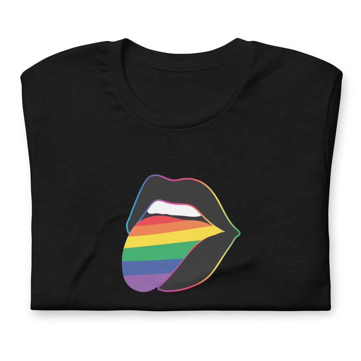 Pride Lips Rainbow Graphic Tee | LGBTQIA+ Statement T-Shirt - Spinsterly Co