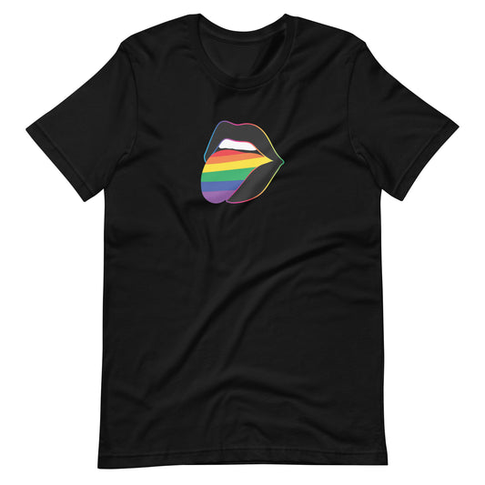 Pride Lips Rainbow Graphic Tee | LGBTQIA+ Statement T-Shirt - Spinsterly Co
