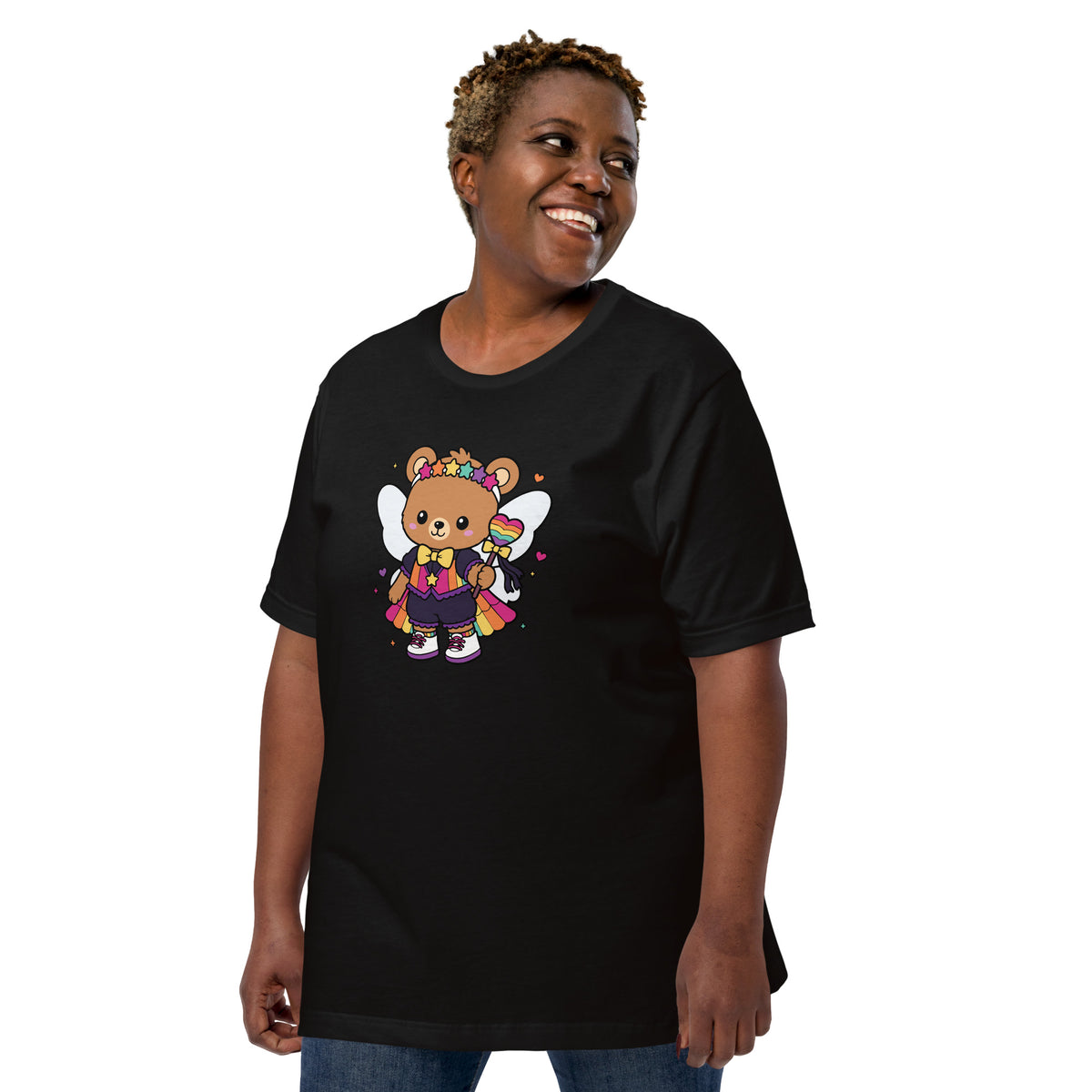 Rainbow Fairy Bear Pride T-Shirt | Kawaii LGBTQ Pride Graphic Tee - Spinsterly Co
