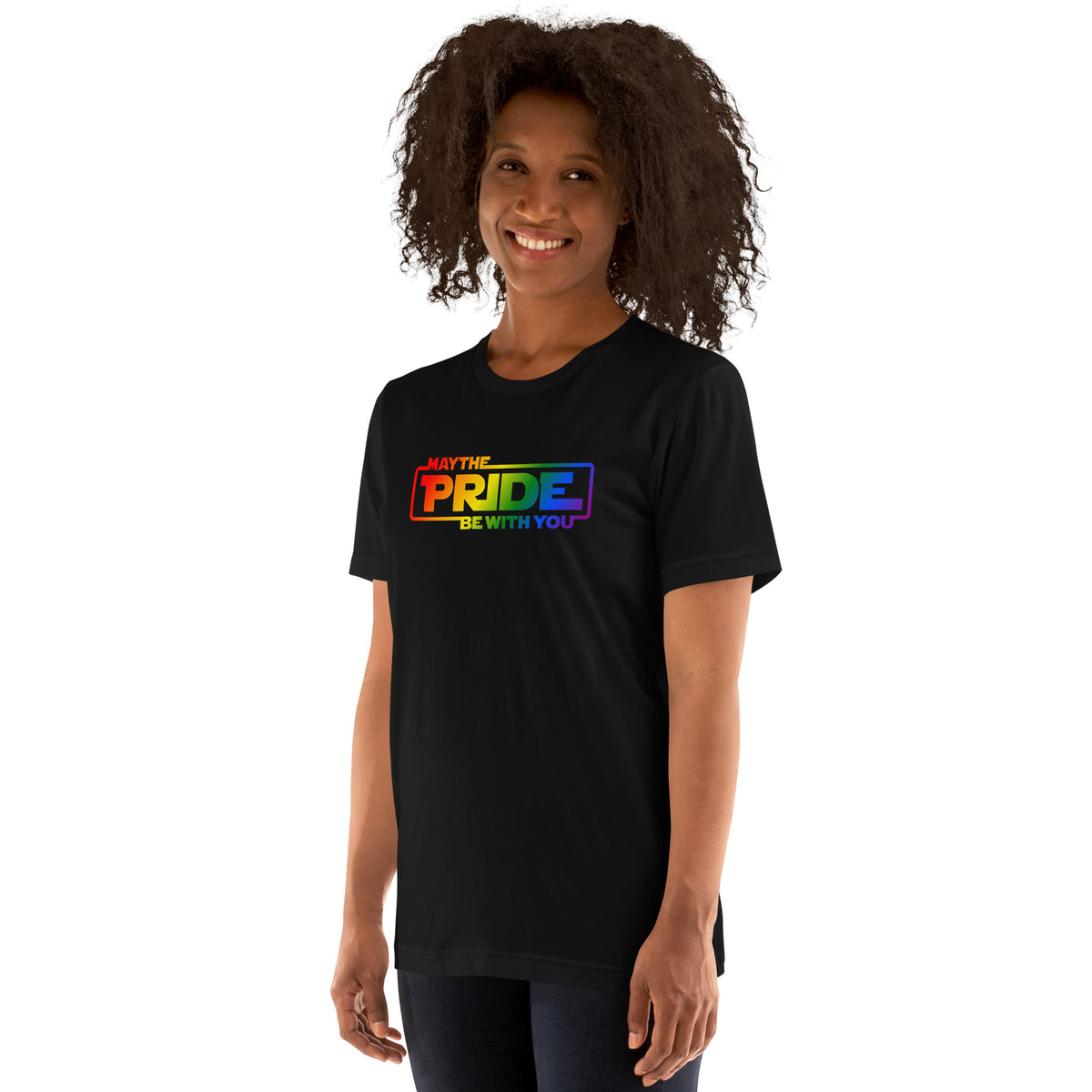 May the Pride Be With You T-Shirt | Rainbow Pride Sci-Fi Graphic Tee - Spinsterly Co
