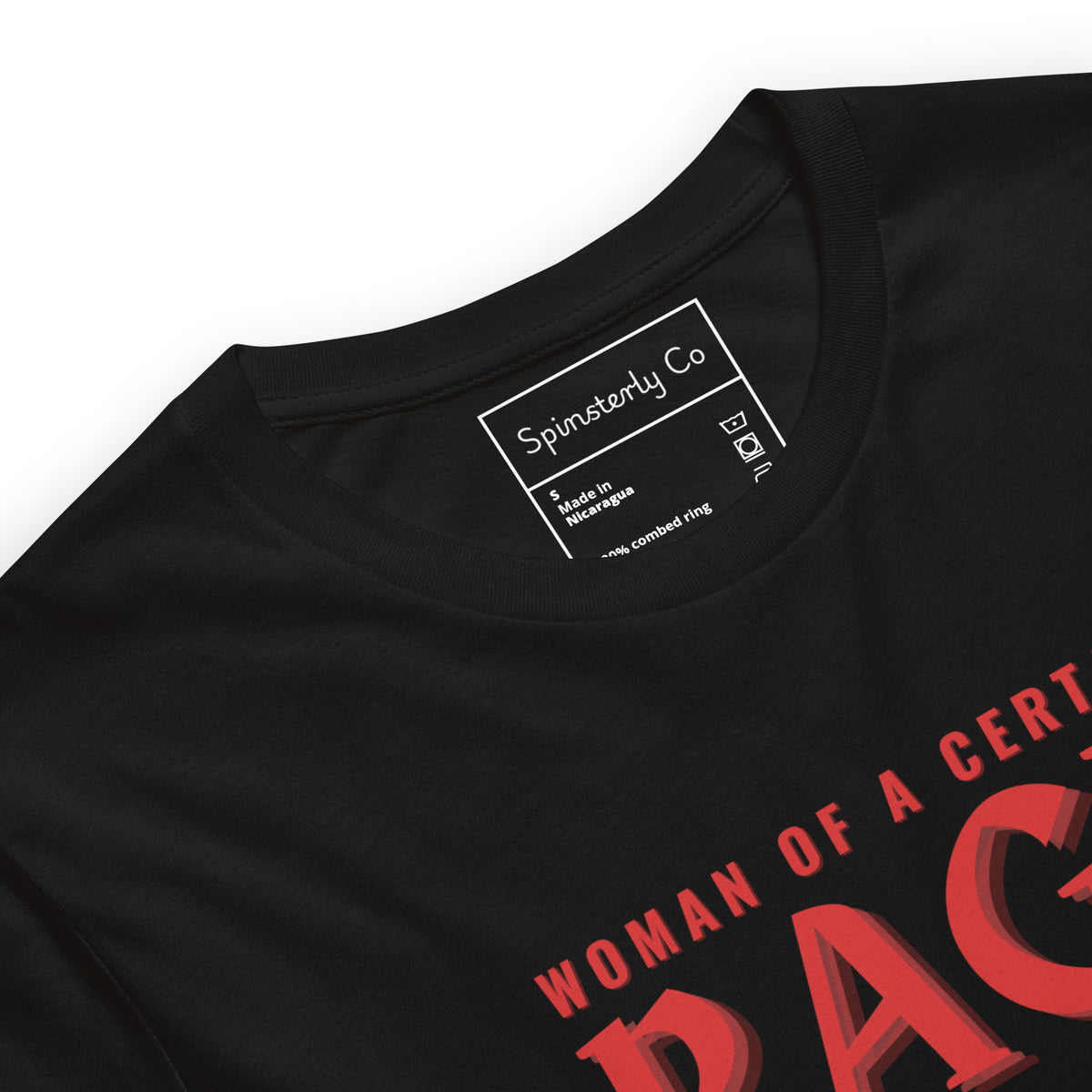 Woman of a Certain Rage Horror Typography Unisex T-Shirt | Funny Feminist Dark Humor Tee S-3XL - Spinsterly Co