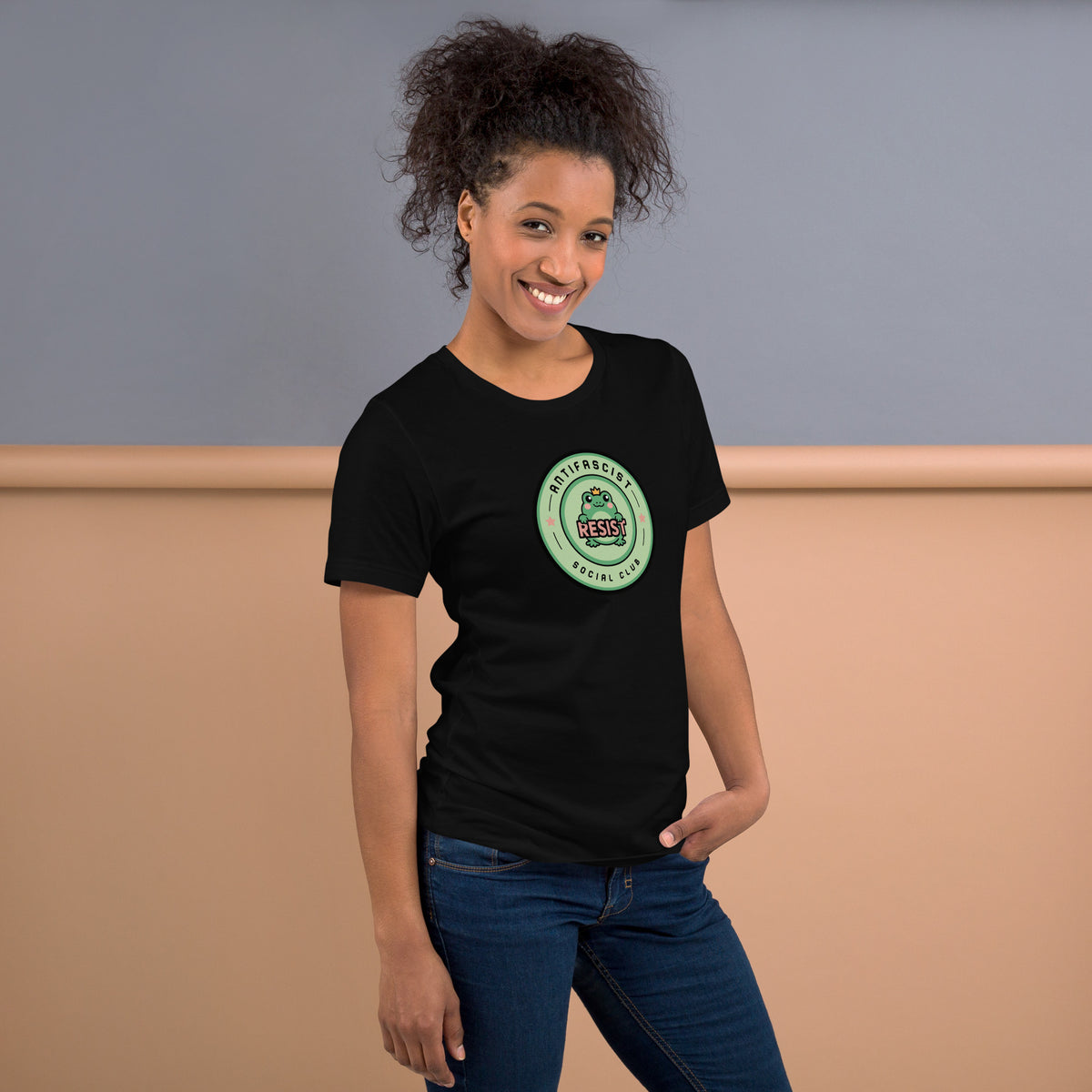 Antifascist Social Club Kawaii Frog Resist T-Shirt | Political Activist Tee - Spinsterly Co