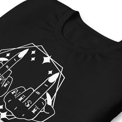 Feminist Knuckle Tattoo T-Shirt | Middle Finger Witchy Graphic Tee - Spinsterly Co