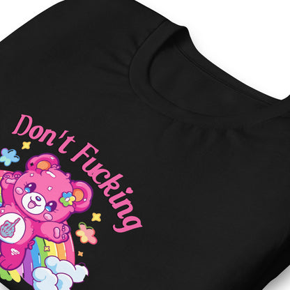 Don't F*cking Care Bear T-Shirt | Funny Kawaii Dark Humor Graphic Tee - Spinsterly Co