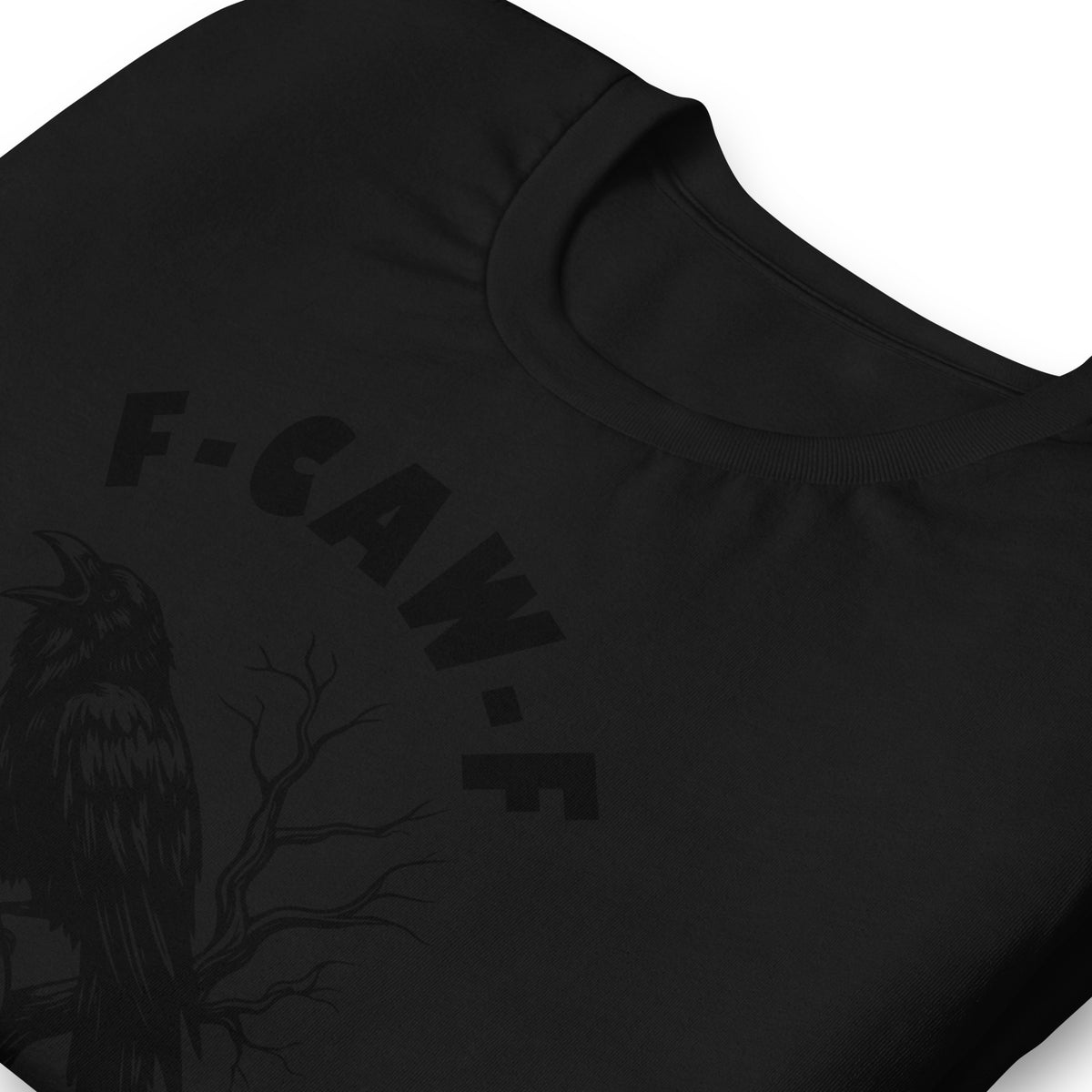 F-CAW-F Raven Skull Graphic T-Shirt | Dark Humor Unisex Tee - Spinsterly Co