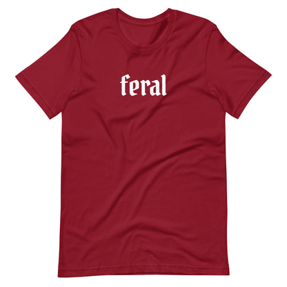 Feral T-Shirt | Gothic Blackletter Statement Graphic Tee - Spinsterly Co