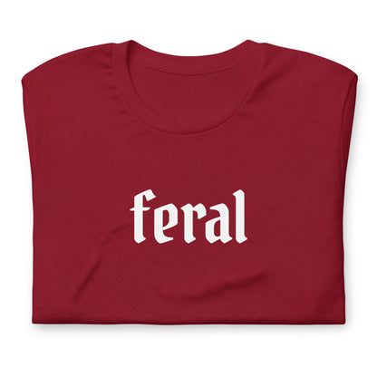 Feral T-Shirt | Gothic Blackletter Statement Graphic Tee - Spinsterly Co