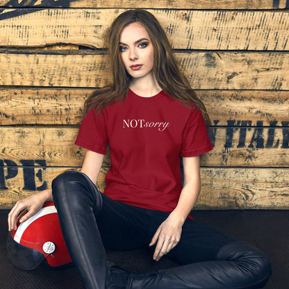 NOT sorry Mixed Typography T-Shirt | Feminist Statement Tee - Spinsterly Co