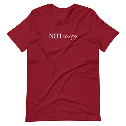 NOT sorry Mixed Typography T-Shirt | Feminist Statement Tee - Spinsterly Co