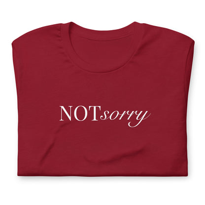 NOT sorry Mixed Typography T-Shirt | Feminist Statement Tee - Spinsterly Co