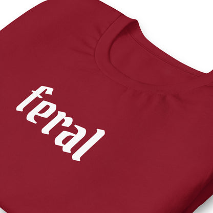 Feral T-Shirt | Gothic Blackletter Statement Graphic Tee - Spinsterly Co