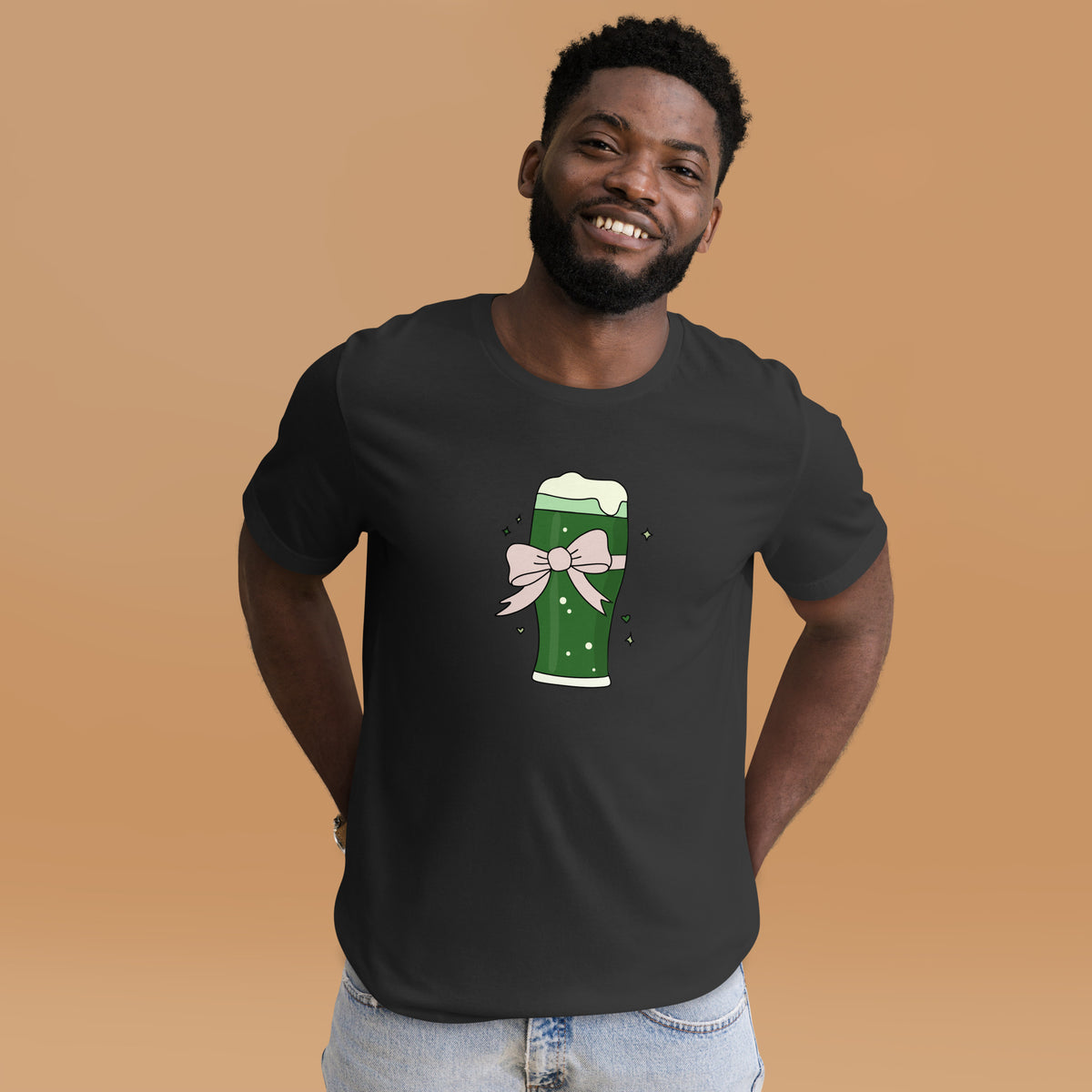 Green Beer with a Bow T-Shirt | St. Patrick's Day Coquette Tee - Spinsterly Co