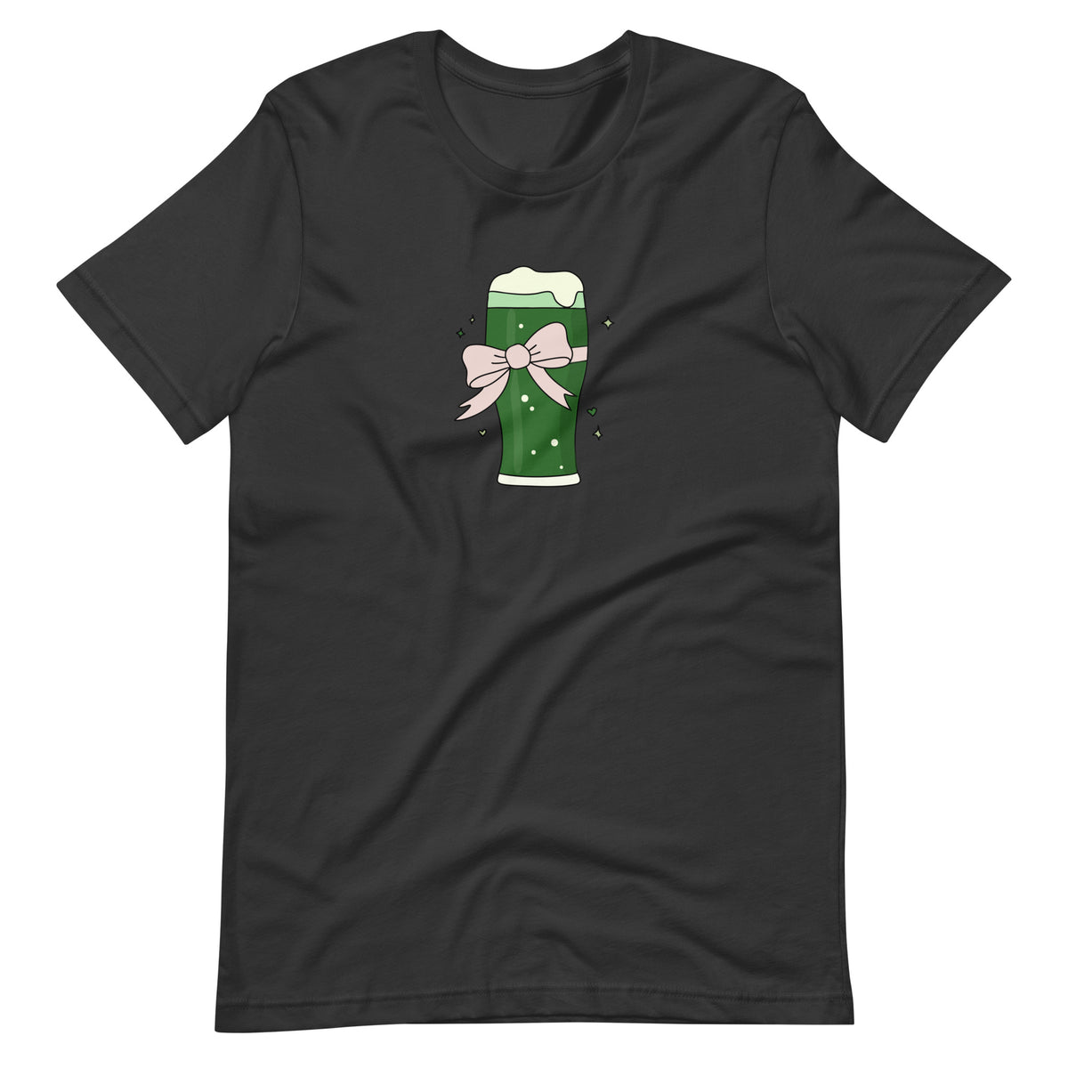 Green Beer with a Bow T-Shirt | St. Patrick's Day Coquette Tee - Spinsterly Co