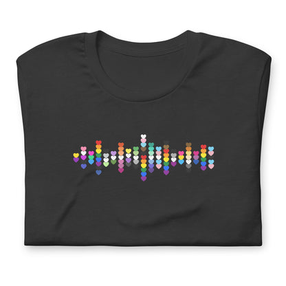 Pride Hearts Unisex T-Shirt | LGBTQIA+ Graphic Tee - Spinsterly Co